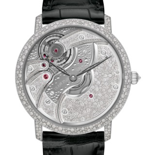 Replica Copy Blancpain Villeret Mouvement Inversé Snow-Set Diamonds White Gold Watch 6616-9400-55B